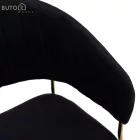 Design étkezőszék, fekete Velvet szövet/gold króm arany, DASMIN TYP 1
