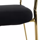 Design étkezőszék, fekete Velvet szövet/gold króm arany, DASMIN TYP 1