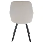 Design fotel, bézses szürke Velvet szövet, AURIL