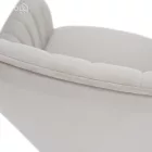 Design fotel, bézses szürke Velvet szövet, AURIL