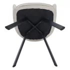 Design fotel, bézses szürke Velvet szövet, AURIL
