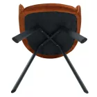 Design fotel, terrakotta Velvet szövet, AURIL