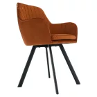 Design fotel, terrakotta Velvet szövet, AURIL