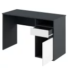 PC asztal, grafit/fehér, BILI NEW