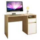 PC asztal, sonoma tölgy/fehér, BILI NEW