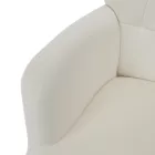Fotel lábtartóval, fehér Velvet szövet/fekete, HABEN