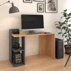 Számítógépasztal, tölgy craft arany/grafit, ZINO NEW