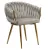 Étkezőszék, szürkésbarna Taupe Velvet szövet/gold króm arany, DEILA