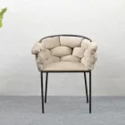 Étkezőszék, szürkésbarna Taupe Velvet szövet/fekete, DOROTA