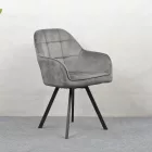 Forgó étkezőszék, sötétszürke Velvet szövet, SAMANTA