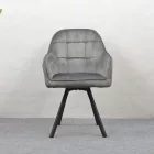 Forgó étkezőszék, sötétszürke Velvet szövet, SAMANTA