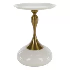 Kisasztal, fehér Ivory/arany, FEJ