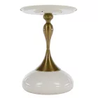 Kisasztal, fehér Ivory/arany, FEJ