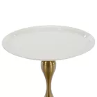 Kisasztal, fehér Ivory/arany, FEJ