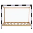 Montessori ágy, természetes/fehér/fekete, 90x200, FUTAL