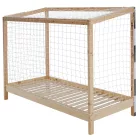Montessori ágy, természetes/fehér/fekete, 90x200, FUTAL