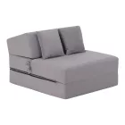 Összecsukható matrac/fotel, 2v1, világosszürke, PELOS