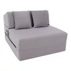 Összecsukható matrac/fotel, 2v1, világosszürke, PELOS