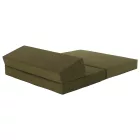 Összecsukható matrac/fotel, 2v1, olivazöld, VEDIS
