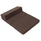 Összecsukható matrac/fotel, 2v1, barna Taupe, VEDIS