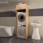 Szekrény mosógép és szárítógép fölé, artisan tölgy, JERGI