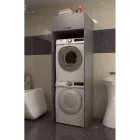 Szekrény mosógép és szárítógép fölé, grafit, JERGI
