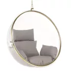 Függő fotel, átlátszó/arany/szürke, BUBBLE NEW TYP 1