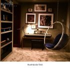 Függő fotel, átlátszó/arany/szürke, BUBBLE NEW TYP 1