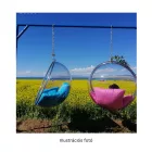 Függő fotel, átlátszó/arany/szürke, BUBBLE NEW TYP 1
