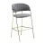 Design bárszék, szürkésbarna Velvet szövet/gold króm arany, DASMIN TYP 2