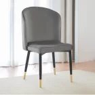 Étkezőszék, szürke Velvet szövet/fekete, UDAJA