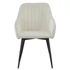 Design fotel, krémszínű/fekete, VAJRO