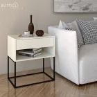 Éjjeliszekrény/kisasztal, fehér/fekete, ARTI TYP 2