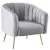 Design fotel, szürke Velvet szövet/gold króm-arany, BAGY