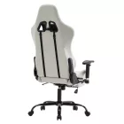 Irodai/gamer szék, fehér/fekete, teherbírás 150 kg, PAPIBAS