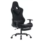 Irodai/gamer szék, fekete Velvet szövet, teherbírás 150 kg, SALOP