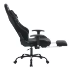 Irodai/gamer szék, fekete Velvet szövet, teherbírás 150 kg, SALOP