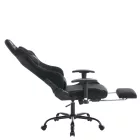 Irodai/gamer szék, fekete Velvet szövet, teherbírás 150 kg, SALOP