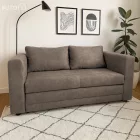 Kihúzható kanapé, szürkésbarna Taupe, BEJA