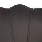 Art-deco stílusú fotel, szürkésbarna Velvet szövet/gold arany króm, NOBLEO