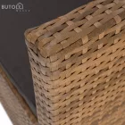Kerti rattan szett, szürkésbarna/világosbarna, SAGIR