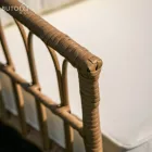 Kerti rattan szett, bézs/természetes/fekete, ARALY