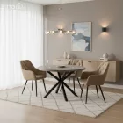 Design fotel, bézs Velvet szövet, VERIO NEW
