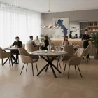 Design fotel, bézs Velvet szövet, VERIO NEW