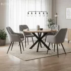 Design fotel, szürke Velvet szövet, VERIO NEW