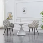 Design fotel, szürke Velvet szövet, VERIO NEW