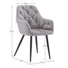 Design fotel, szürke Velvet szövet, VERIO NEW