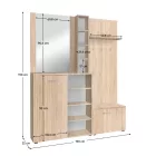 Előszobai készlet, sonoma tölgy, FANDU