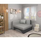 Kinyitható fotel, szürke/sötétszürke, KUBOŠ NEW UNI