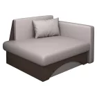 Kinyitható fotel, bézses szürke Taupe/barna, KUBOŠ NEW UNI